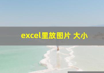 excel里放图片 大小